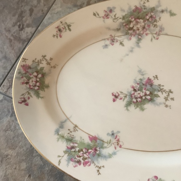 Antique Vintage Theodore Haviland Apple Blossom Serving Platter - Picture 4 of 7
